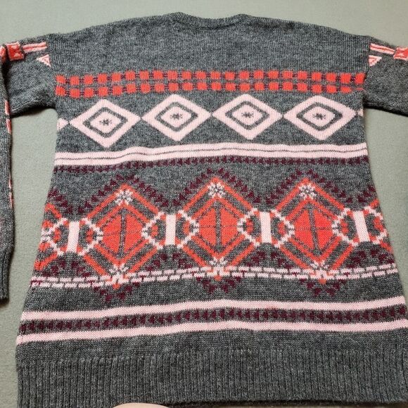 J. Crew EUC Abstract Fair Isle Wool, Mohair Blend Sweater - Picture 9 of 11